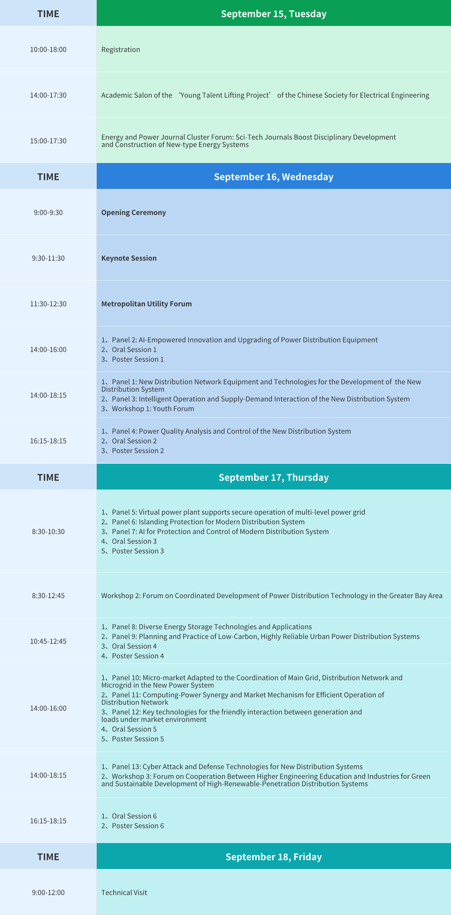 CICED 2026 Programme at a Glance